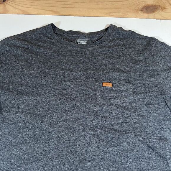 Pendleton Grey Short Sleeve Pullover Pocket T-Shirt Men's Size XXL - Picture 3 of 7